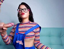 OMG! This angel with glasses is doing awesome deepthroat.