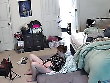 Hot MILF caught masturbating in panties