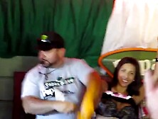 Girls tits exposed and jiggled on stage in public