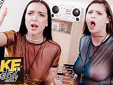 Fake Hostel - Rave Ladies Slut Gang and Taylee Wood party their gigantic breasts off in fat dick threesome