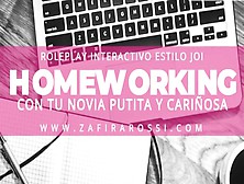 Roleplay & Joi Home Office Con Tu Novia Putita Y Cariñosa [Homeworking] Asmr Audio Only| Sweet Sounds