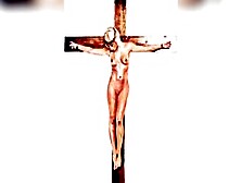 Female Jesus Crucified Naked Spanish Latin America New And Improved