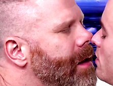 Muscular Daddy Dominates Transgender Man in Intense Anal Sex