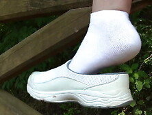 Lindsey dangling nurse shoe sock full vid