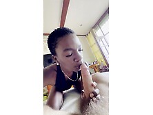 Pretty natural RECENT Black deepthroating a large white dick and receives it in her thick butt