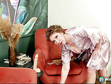 49-year-old mom Stella dresses,  undresses and fucks herself