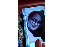 Brunette in car staring at my hard boner