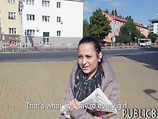 Newspaper seller fucked in public for a chunk of money
