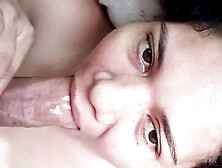 Very slutty wife wants to eat cock up to her throat