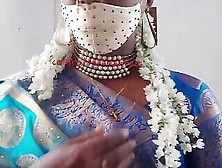 Indian Beautiful Crossdresser Model In Blue Saree