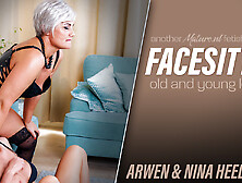 Old And Young Facesitting Lesbians Milf Arwen And Young Nina Heels Love Their Naughty Fetish (18+)