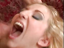 Blond Slut Takes A Bangin'....