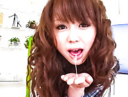 Jyunko Hayama blows big cock in POV style