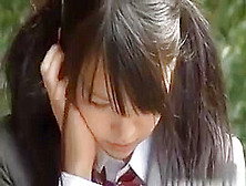 Horny Teen Schoolgirl Sucks And Fucks Him Outdoors