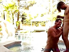 Hunky Athletes Satisfy Their Cravings With Poolside Romp