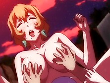 Asians With Big Jugs Stimulate Their Pussies On The Grass