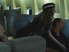 Horny Pilot Gets Lucky With Big Booty Blonde Passenger