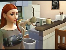 Whore offended and waiting in line for sex with a dude | Porno Game 3d