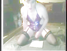 Venusvandam Crossdresser In Shiny Hooker Dress