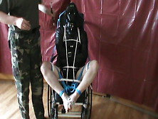 Straitjacketed Slave Is In Wheelchair - 1