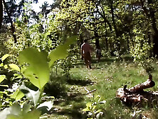 Foxy Brunette Fucking In The Woods