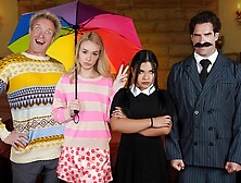 Step Daughters Use Ebony Magic To Summon Some Real Males But They Accidentally Summon Their Stepdads