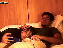 I was watching a movie with my best friend and I put my penis in her mouth before we got caught.