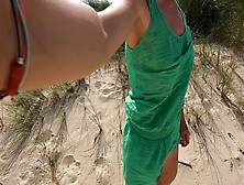 Sex Outdoor At The Beach I Finger Myself And Make Myself Spunk In The Dunes Out Of Sight Of Secret