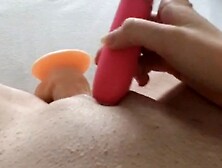 Teen Double Dildo Action Anal & Vaginal