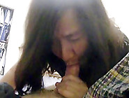 Asian wife blowjob and swallow