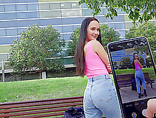 Charming Amateur Sasha Sparrow Sucks And Rides In The Public