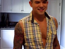 "Raw Bareback Threesome - Muscle Hunks Fuck Hard"
