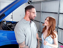 Myra Moans Teases with Wild Redhead Creampie