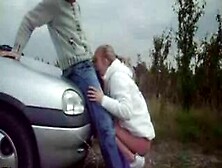 Skinny Teen GF Fucked Outdoor!