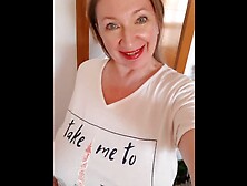 Apartment Glam: Busty Old lady MariaOld Strikes a Pose!