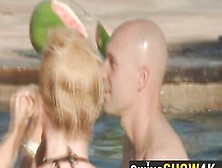 Lusty vibes in a room full of swingers swapping partners and fucking in a wild interracial orgy.