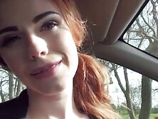 Redhead Teen Ella Hughes Hitchhikes And Banged In Publi