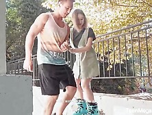 Amalia Davis - She Has No Time Even To Take Off Her Roller Skates