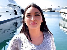 Sarah,  twenty one,  hostess in Saint Tropez