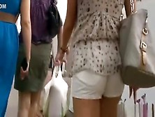 Pretty Girl In White Shorts