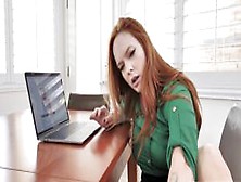 My redhead stepmom Summer Hart spreads her pussy