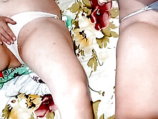 Three girls dripping and squirming as they squirt through their panties during intense orgasms