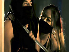 Erotic Asian drilled in doggy-style by big white chopper