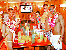 Theme sex party in Hawaiian style,  part 2