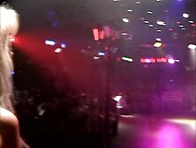 Kristina Bellanova exposes her sexy body to dozens of men on stage