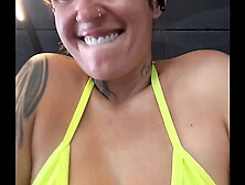 I went to train with a pouty pout! At the gym in front of Copacabana beach in RJ.  I almost got kicked out,  I was so horny that m