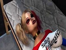 Harley Quinn Fucks Hard A Female Prison Warden With A Strapon