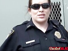 Redhead Cop Sucks A Big Black Cock In Front Of Her Horny Partner That Is Waiting To Fuck It Hard.