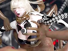 Fearless Warrior Girl Fucked By Big Tentacles Of A Scary Monster