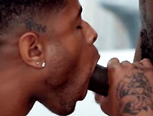Black Guys Passionate Kissing & Anal Sex - Hot Interracial Couple